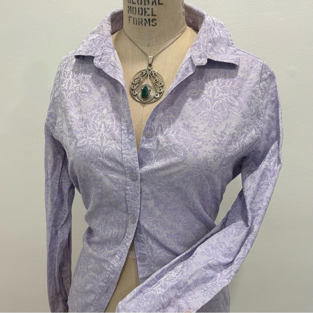 Lavender Floral Women's Blouse